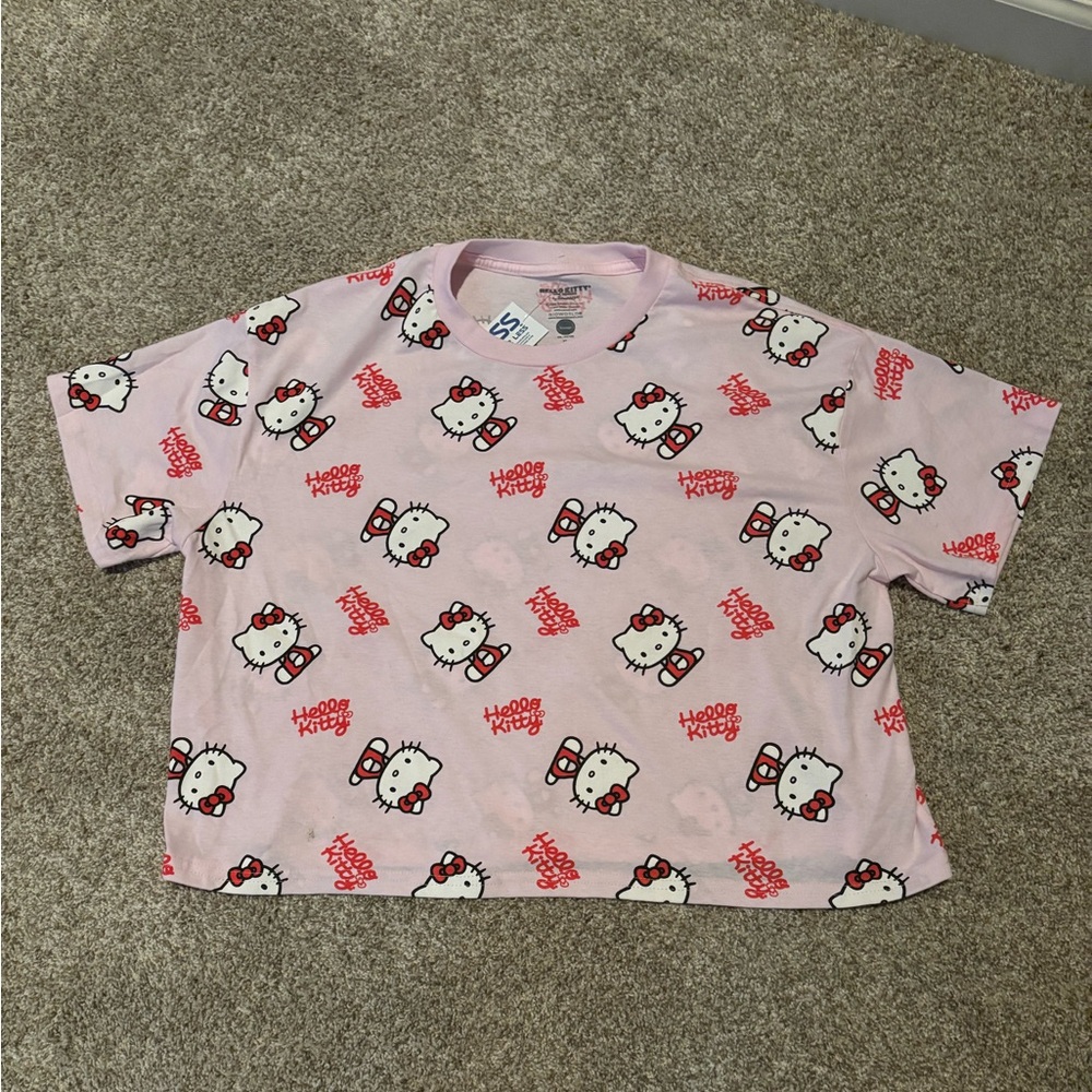 Sanrio Hello Kitty Faces Women's Crop T-Shirt